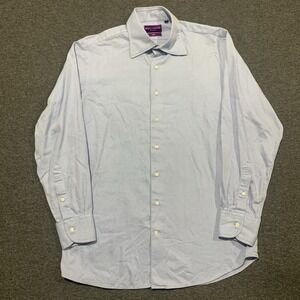 Spier & Mackay Handmade Slim Fit Men's Blue Shirt 100% COTTON - Size 16/33